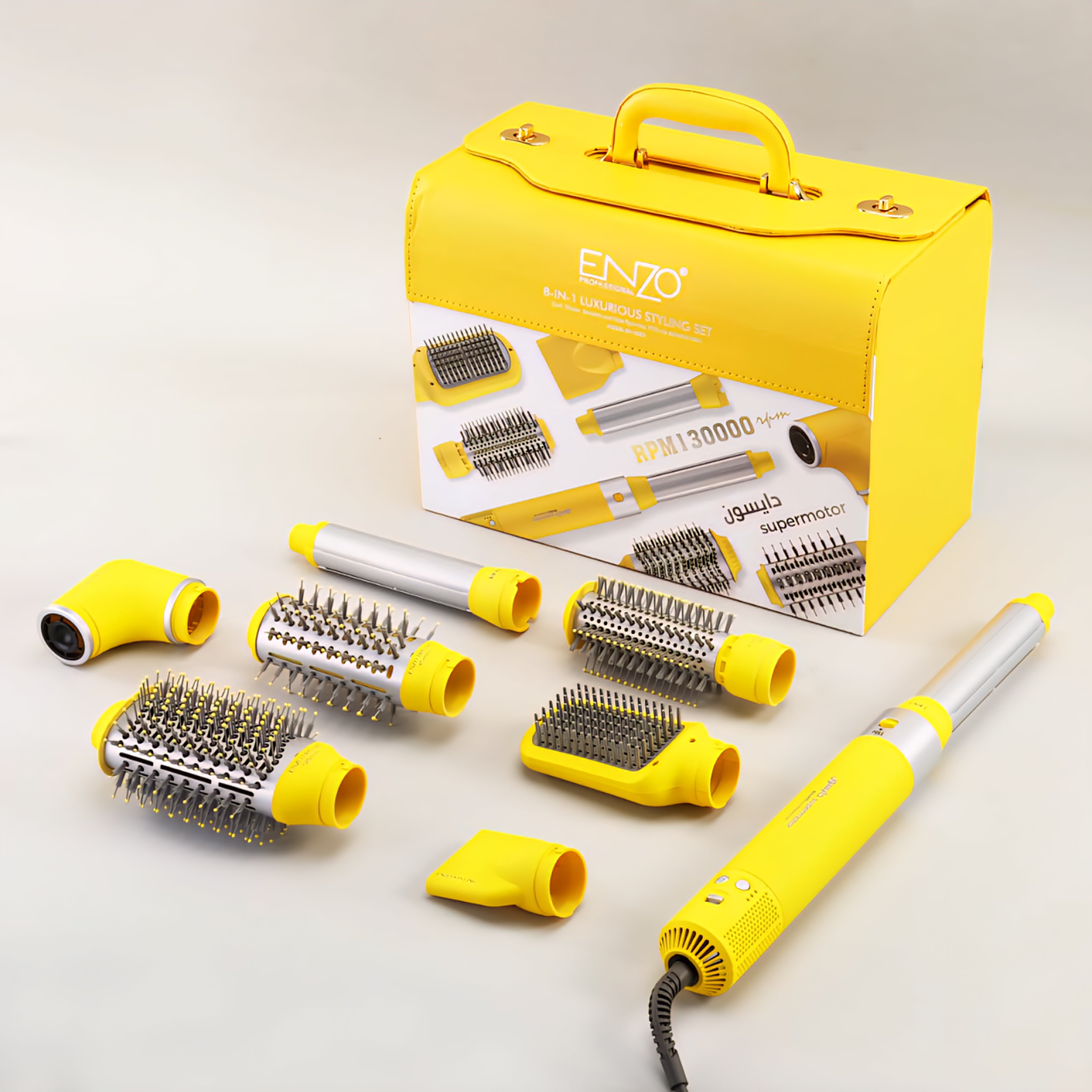 ENZO EN-6223 8-in-1 Hot Air Styler – Multi-Function Hair Styling