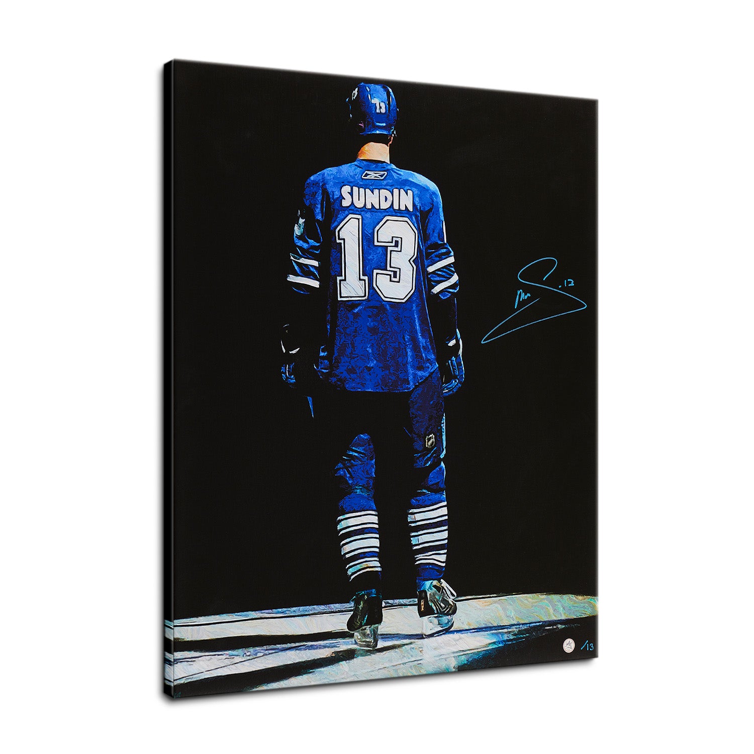 AJ Sports | Mats Sundin Signed Toronto Reverse Spotlight 26x32 Art