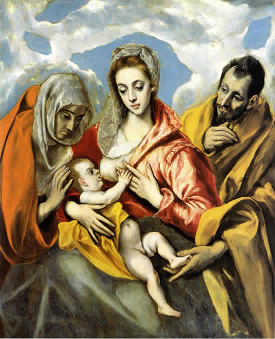 聖アンナのいる聖家族 エル・グレコ 絵画の解説