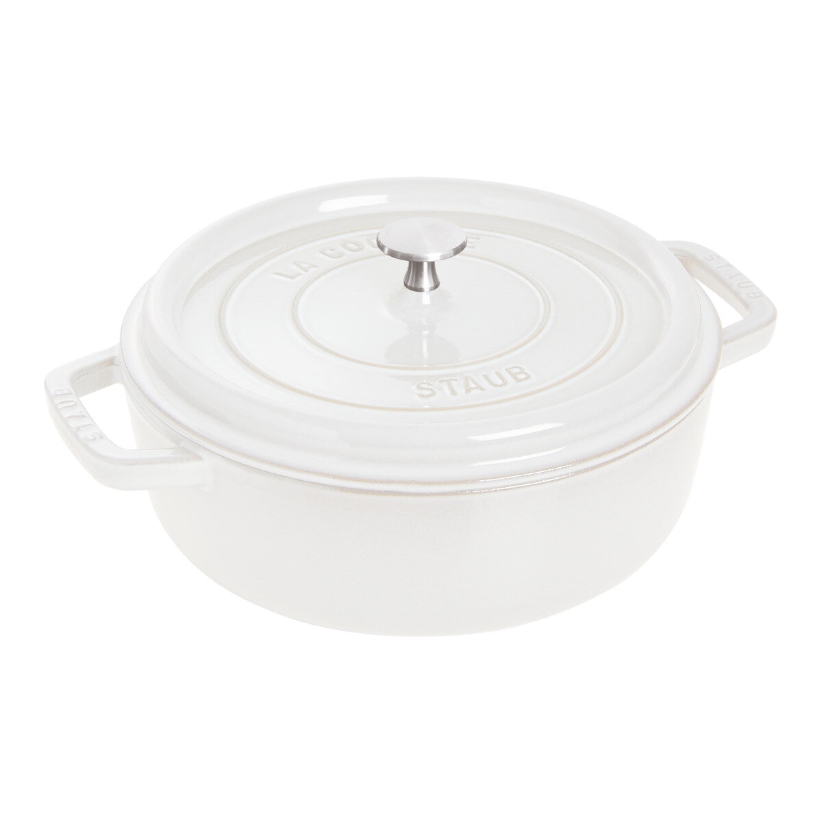 ストウブ シャロ―ラウンドココット 26 cm ホワイト | Costco Japan