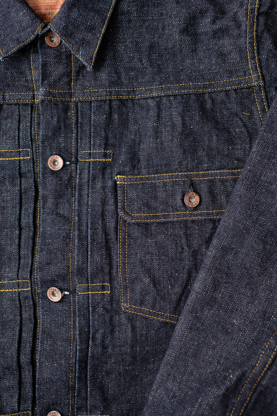 S556VX - 17oz Zero+ Model Type I Denim Jacket T-Back Spec - Indigo