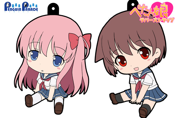 咲-Saki- ぺたん娘 ラバーストラップ ラバスト 原村和 姉帯豊音 竹井久