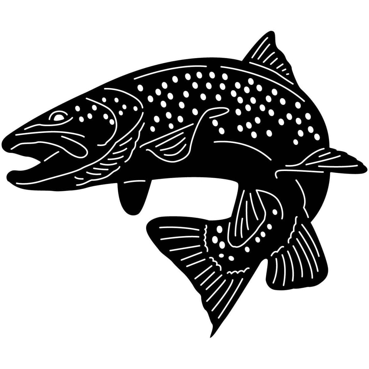 Underwater Fish-Trouts 02 DXF File Cut Ready for CNC – DXFforCNC