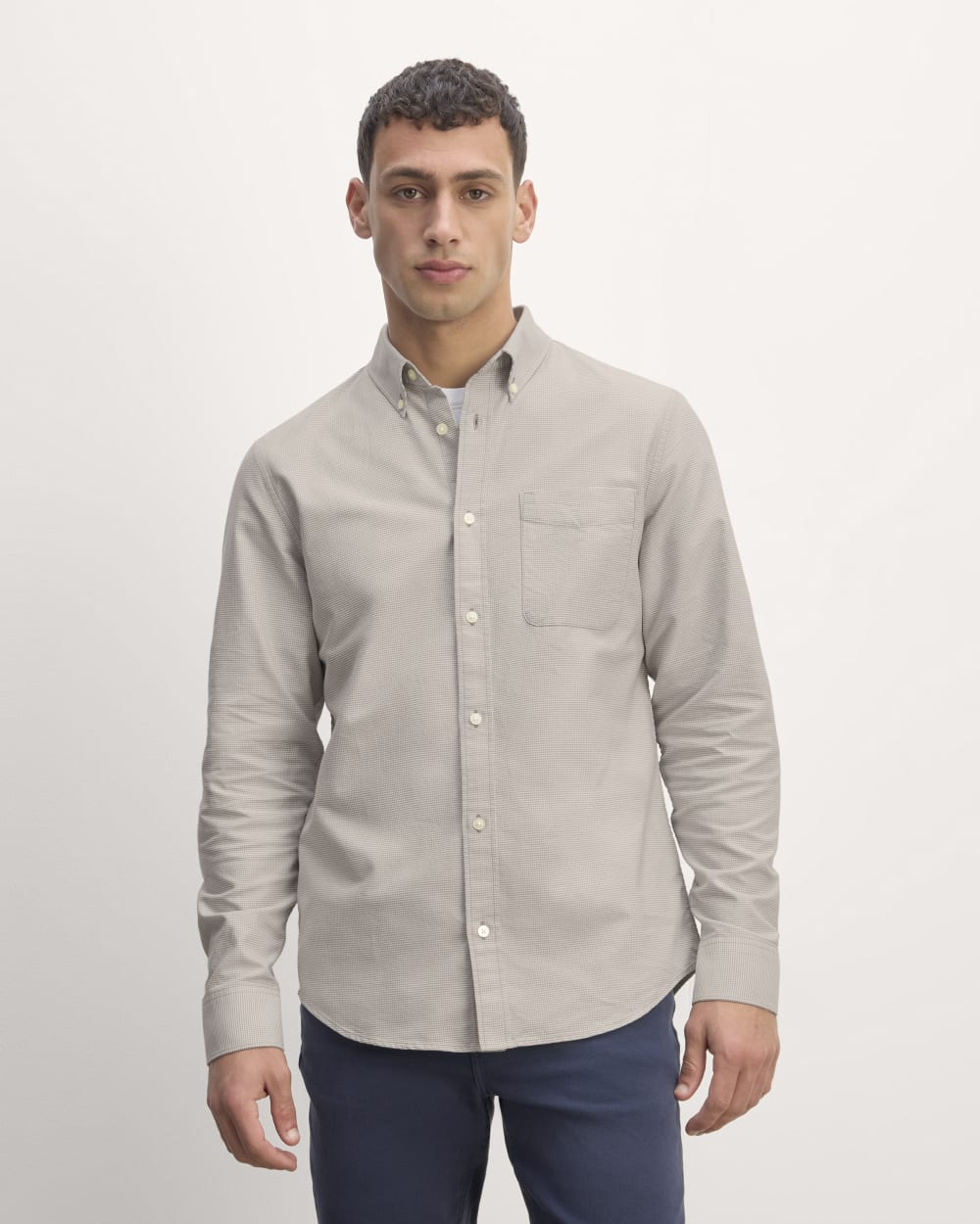 The Slim Oxford Shirt | Gray Houndstooth | Standard – Everlane