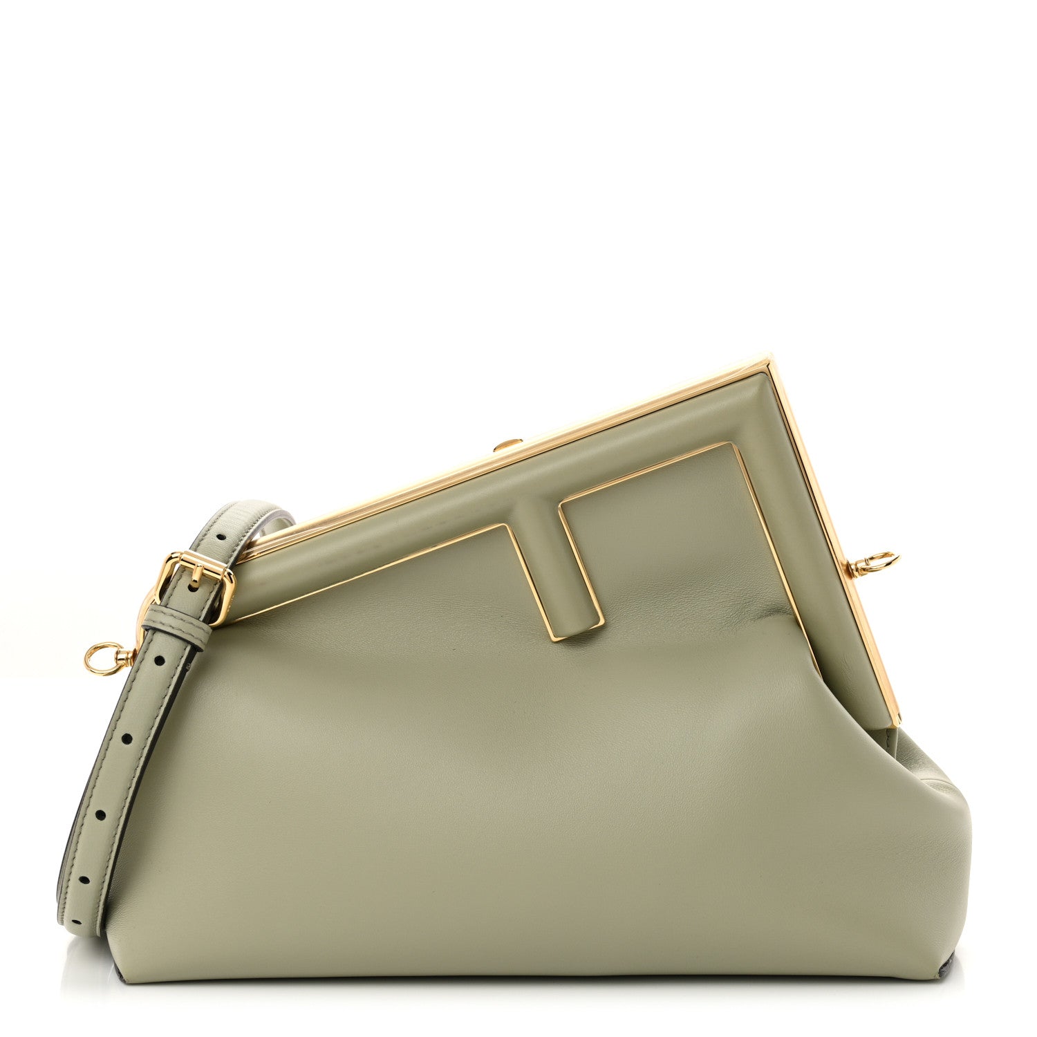Fendi Shiny Nappa Midi Fendi First Green Tea 1731856 – FASHIONPHILE