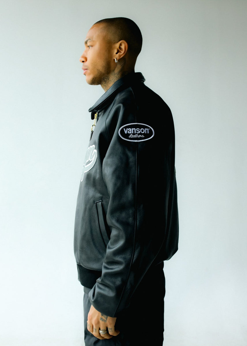 FLY GEENIUS X VANSON | BOMBER JACKET | BROOKLYN - BLACK – FLYGEENIUS