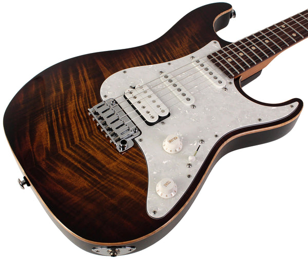 Suhr Standard Plus Guitar, Bengal Burst, Pau Ferro | Humbucker Music