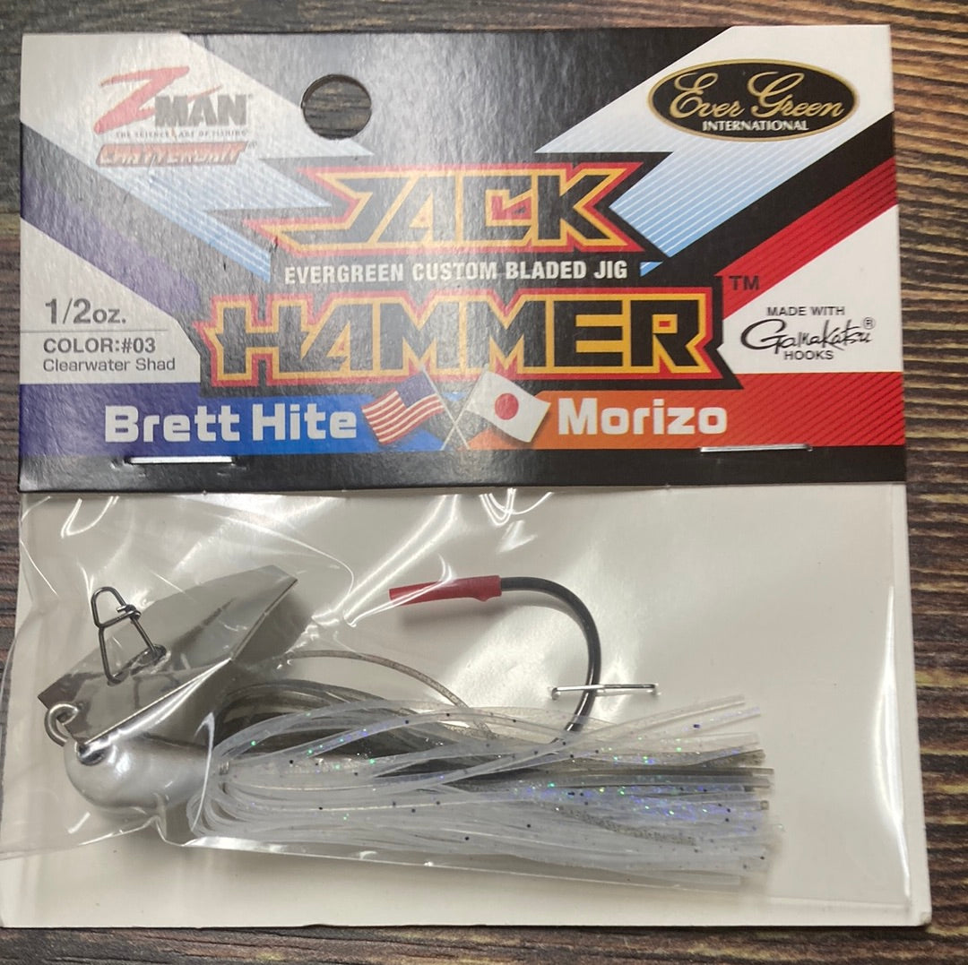 Z Man Jack Hammer Chatterbait 1/2 oz. Clear Water Shad – Lake Fork