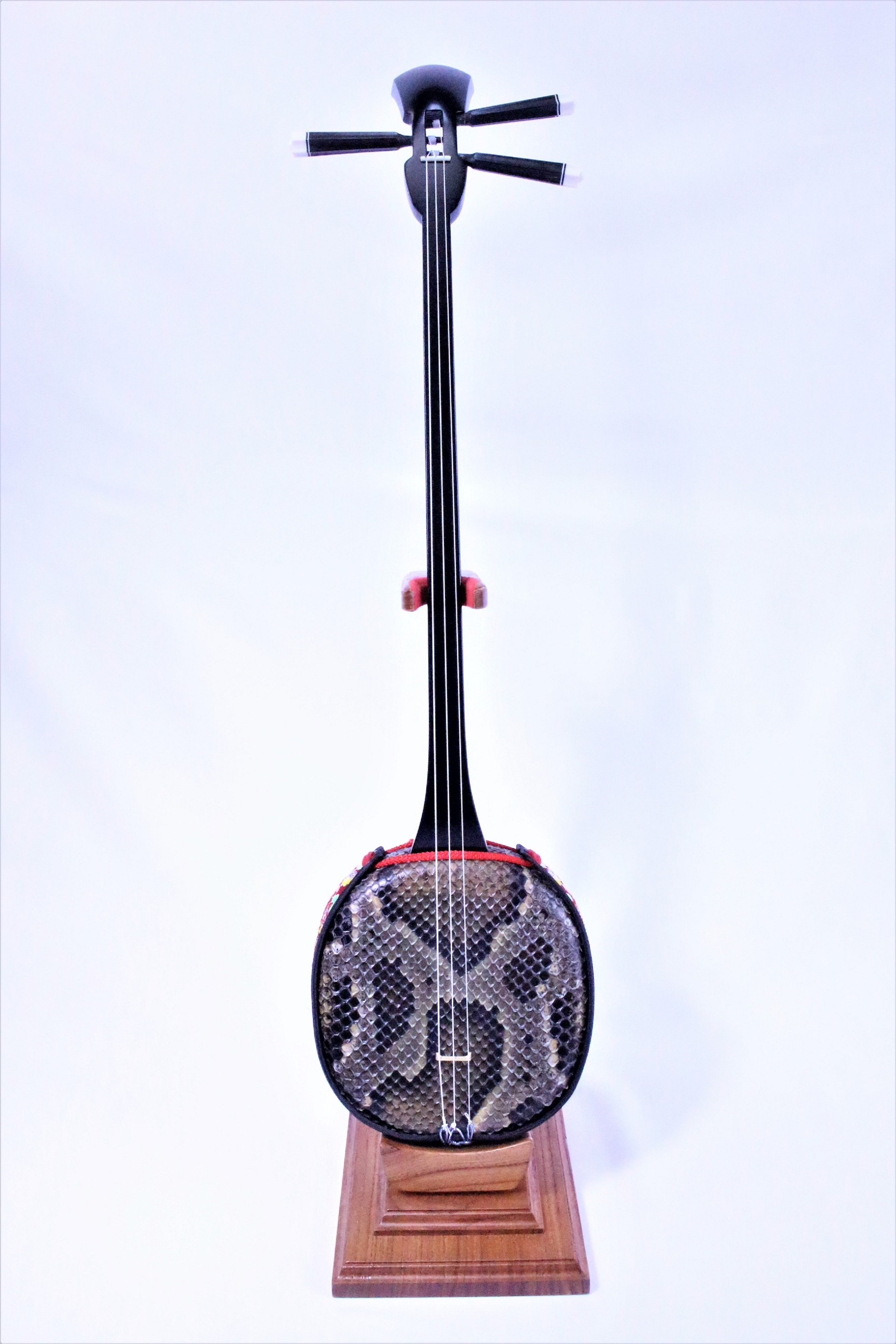 蛇皮一枚張り三線(両面本皮タイプ)【初心者向け8点セット】 三線