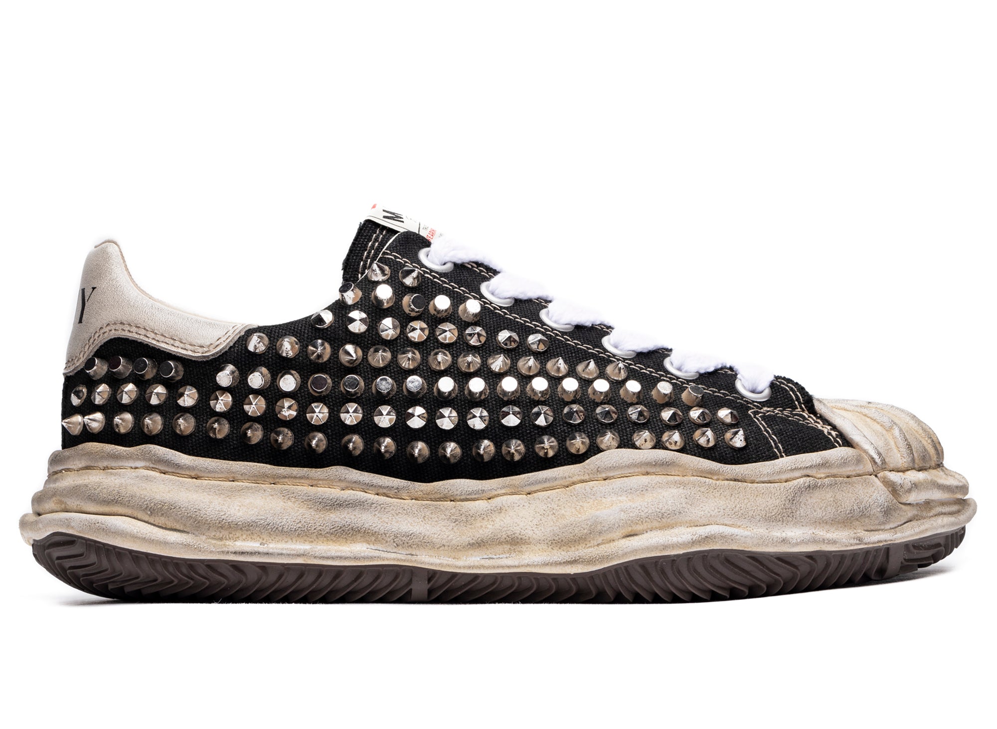 Maison Mihara Yasuhiro Spiked Blakey Low in Black/White – Oneness
