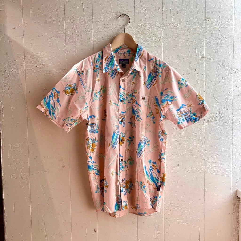 古着】パタゴニア/patagonia アロハシャツ パタロハ ピンク 安い 中古 美品