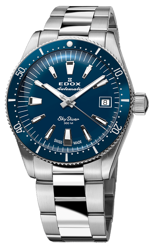 Edox Skydiver 38 Date Automatic 80131 3BUM BUIN - SeriousWatches.com