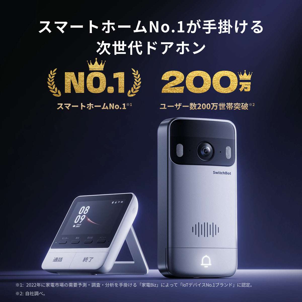 SwitchBot スマートテレビドアホン | 家ではモニター、外ではスマホ