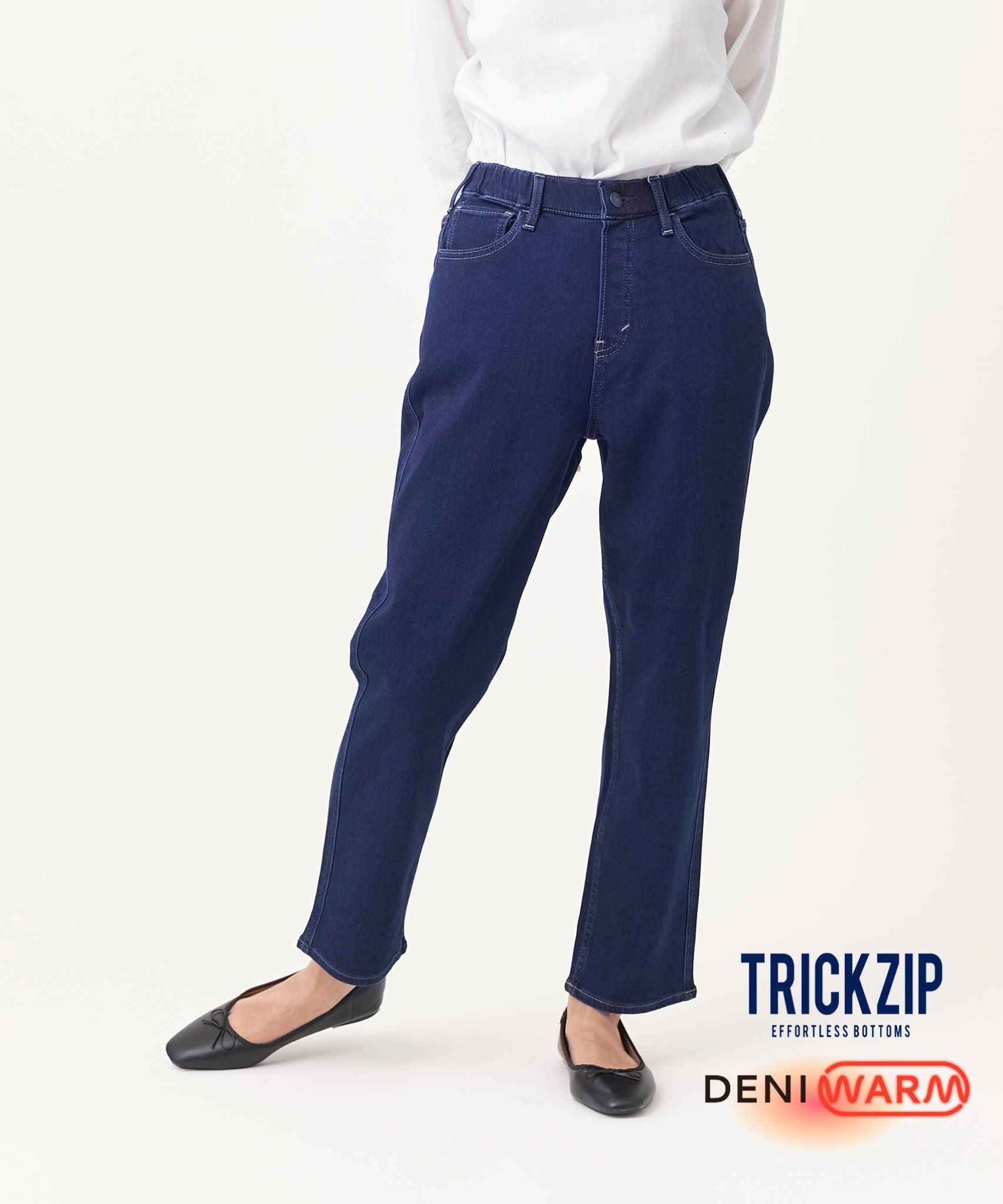 WWO あったかデニムのマムフィットジーンズ(レディース・DENIWARM)_