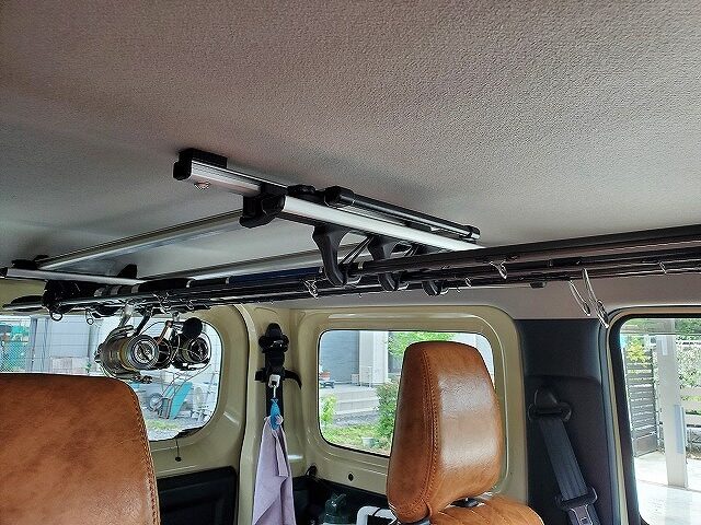 どの位の長さまで積める？純正ロッドホルダー【ジムニーJB64