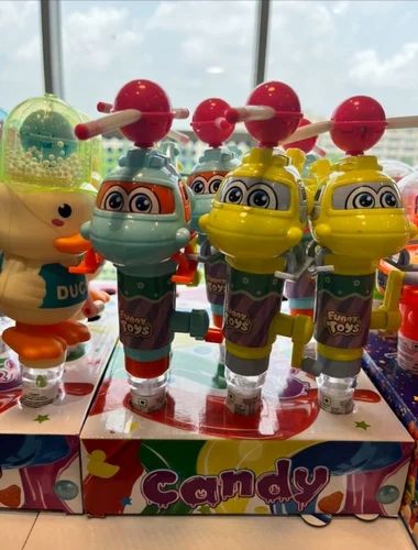 Multi Flavoured Multicolor Toy Candy Lollipop, Packaging Type