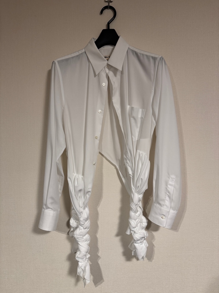 comme des garcons 25aw 白シャツ ねじねじ Sサイズ 試着のみ