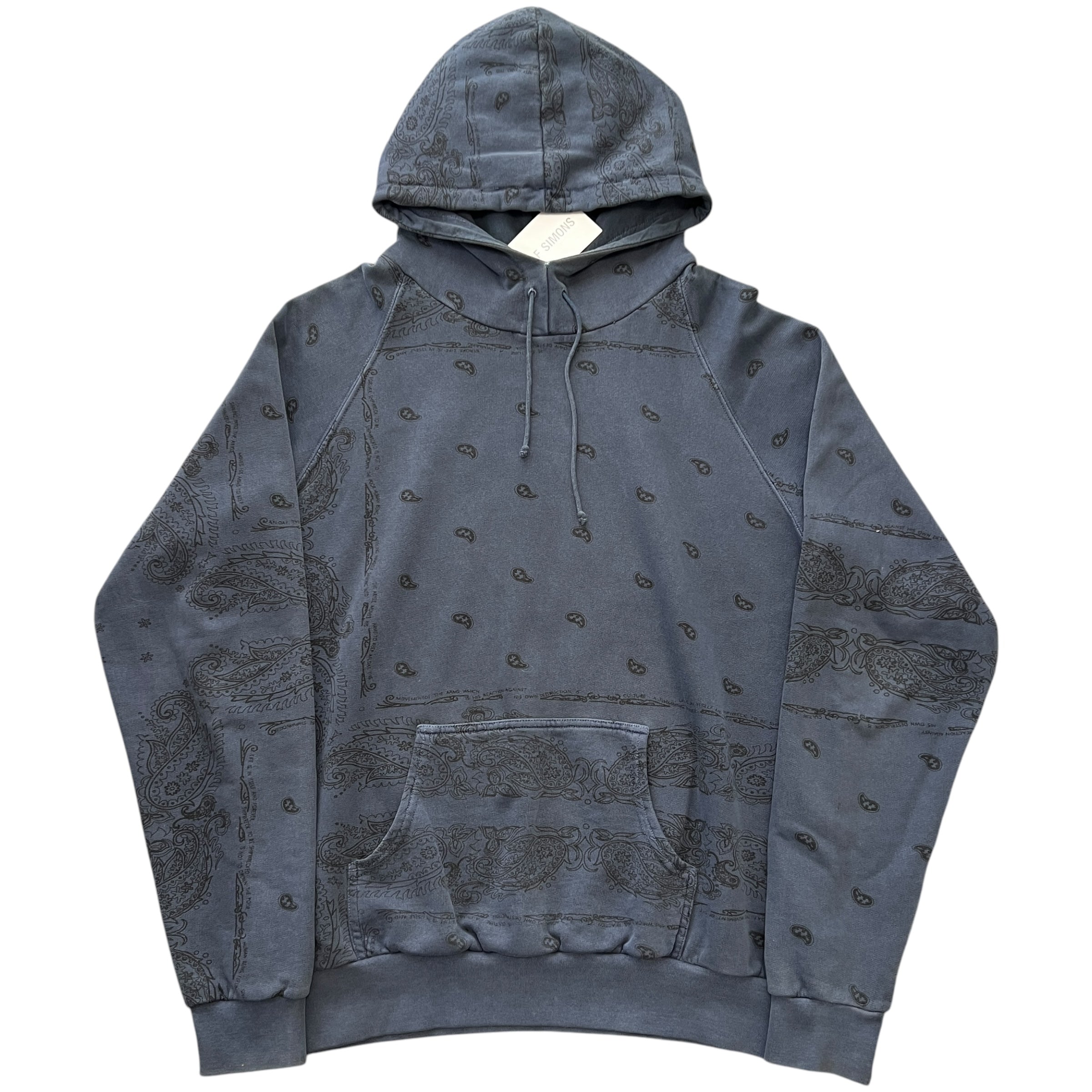 RAF SIMONS 2004AW WAVES Paisley Pullover Hoodie – SEVENSTARCLOTHING
