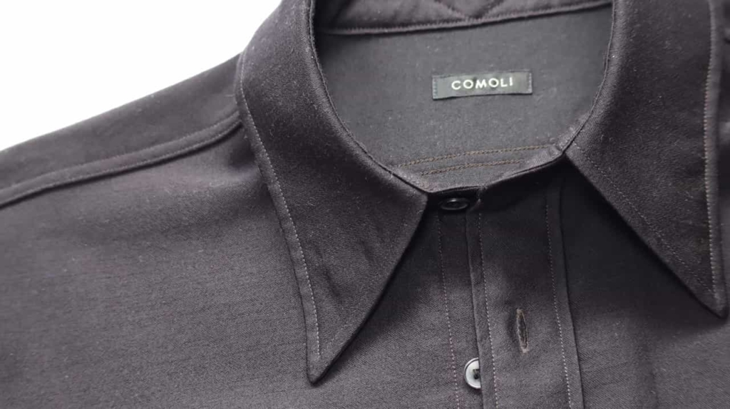 comoli【コモリ】22awウールモールスキンワークシャツレビュー！ | F