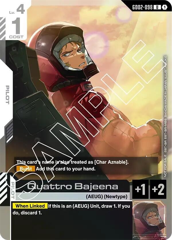Quattro Bajeena (Store Tournament Participant Pack 02) - Gundam