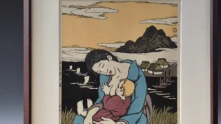 竹久夢二「木版画 ふる里の海」買取実績｜岐阜市の店頭買取・額装版画