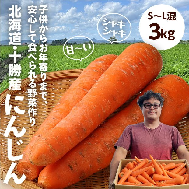 十勝産 ニンジン 3kg｜野菜｜食べレア北海道 物産 お取り寄せ