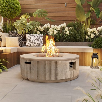 GDFStudio Ella 38.19'' MGO Propane Outdoor Fire Pit with Vertical