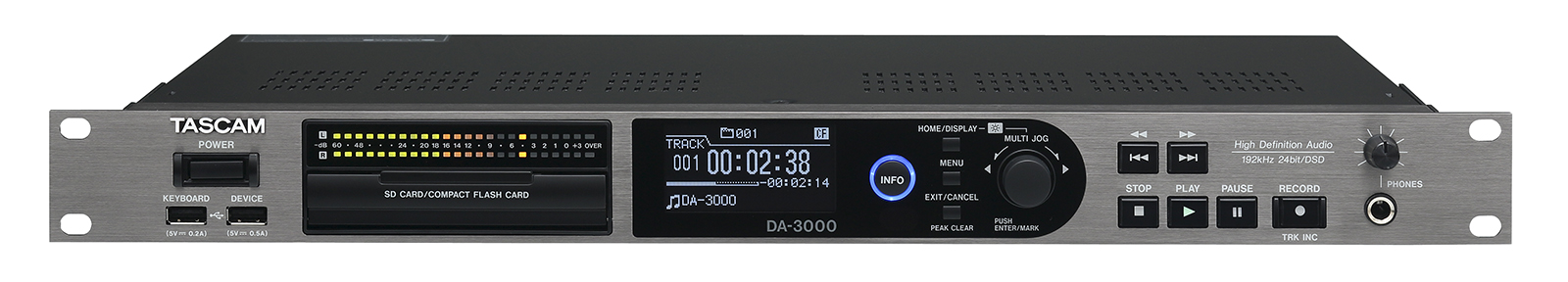 DA-3000 | Stereo Master Recorder - AD/DA Converter | TASCAM