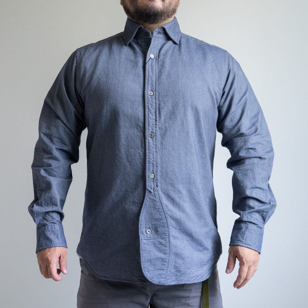 BRITISH OFFICERS SHIRT- NAVY - – TENG STORE OSAKA