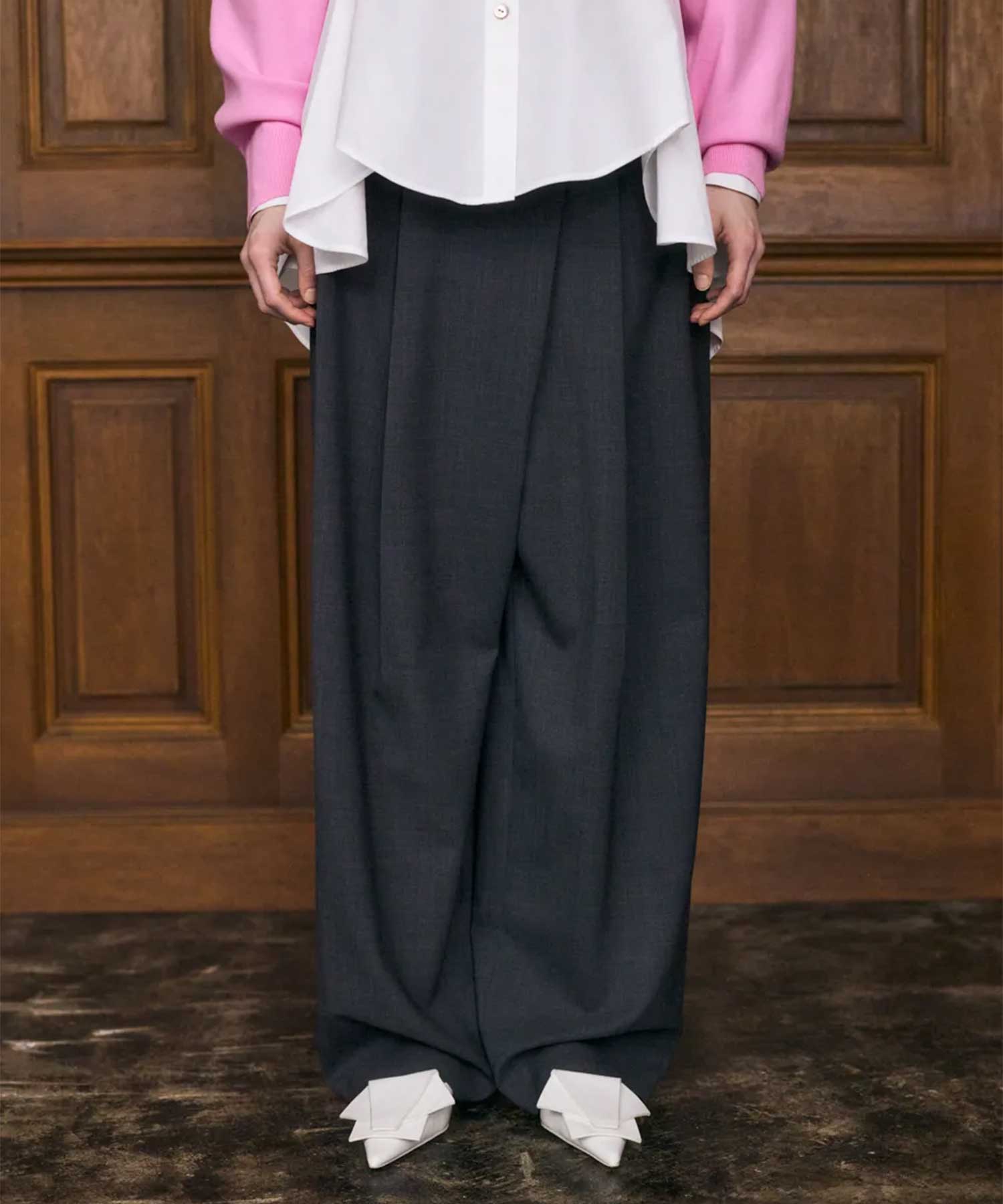 TWO-WAY TROUSERS(36 DARK GREY): ENFOLD: WOMENS｜THE TOKYO ONLINE STORE