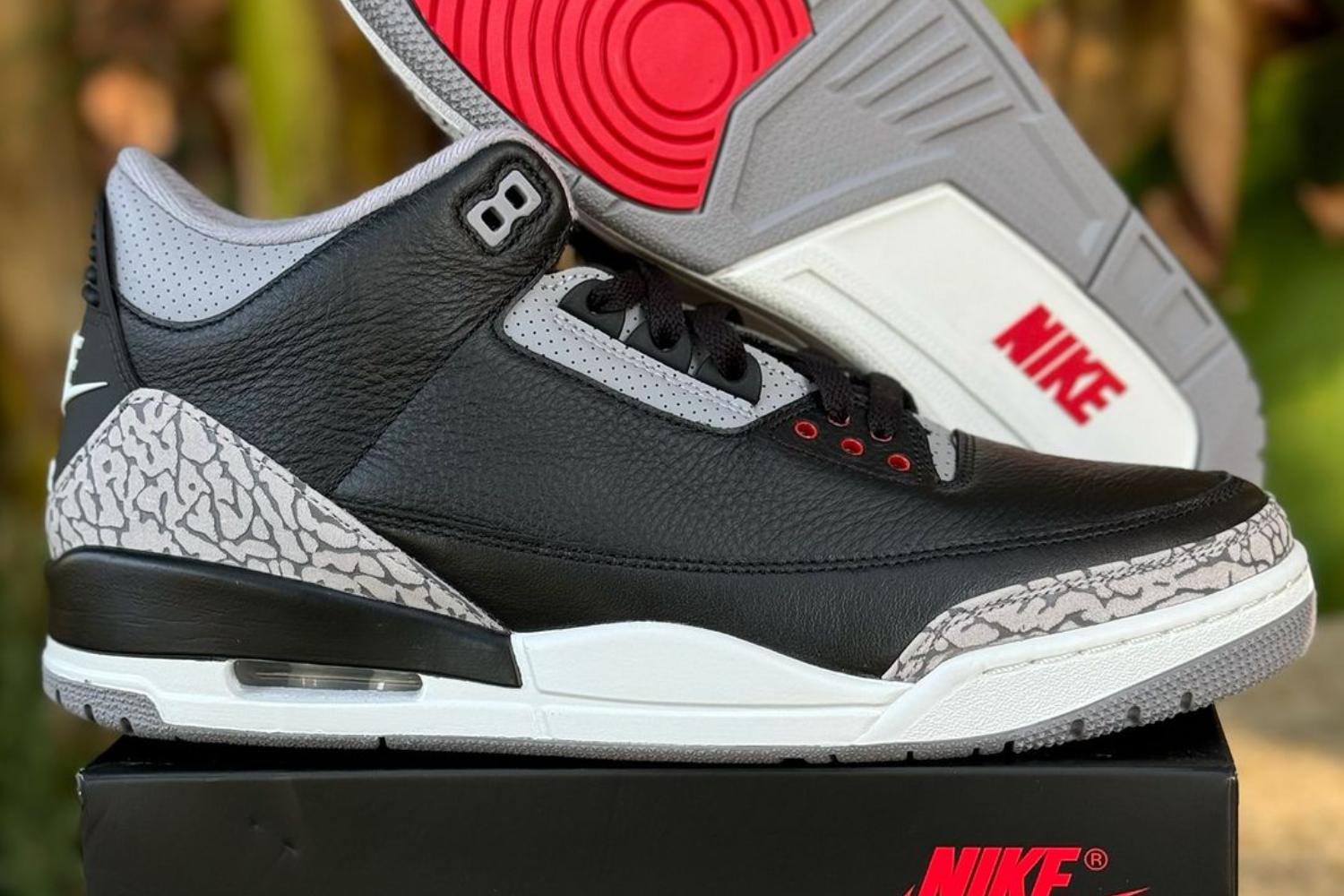 In-Hand Look of the Air Jordan 3 Retro 'Black Cement' - The Drop Date