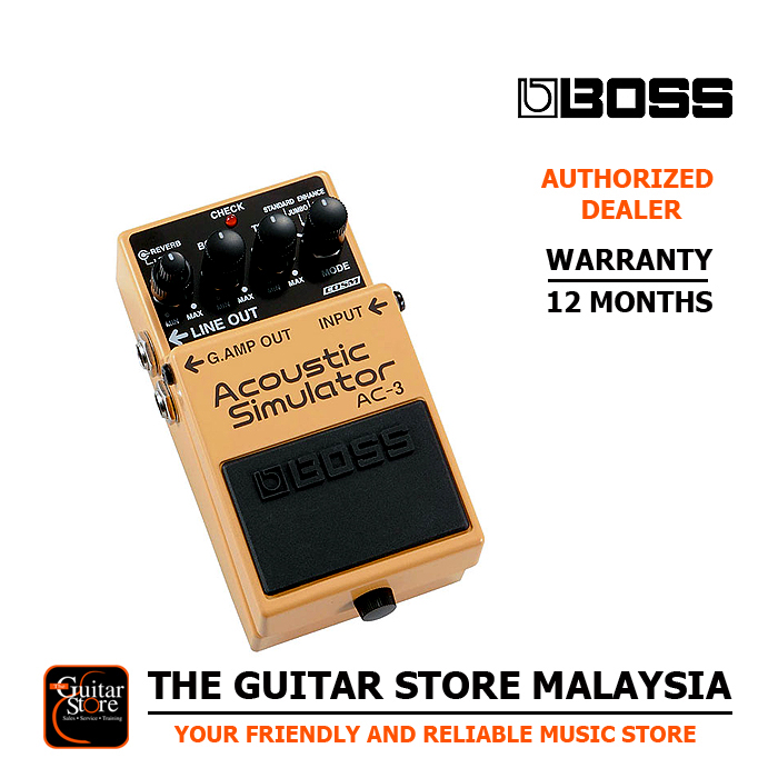 Boss AC-3 Acoustic Simulator Effect Pedal - The Guitar Store
