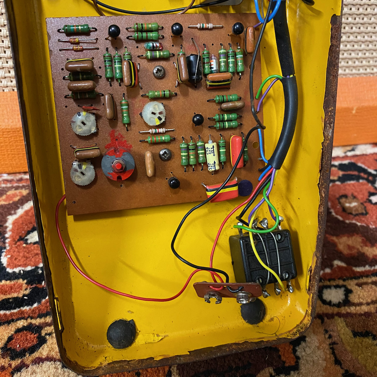 Vintage 1970s Colorsound Wah Fuzz Swell Guitar Effects Pedal -