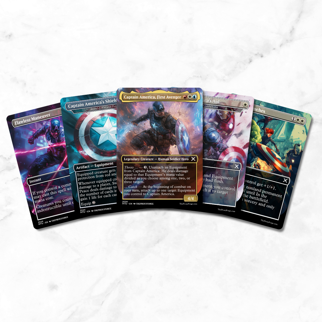 MTG Proxy Marvel Secret Lair: Captain America - The Proxy Forge