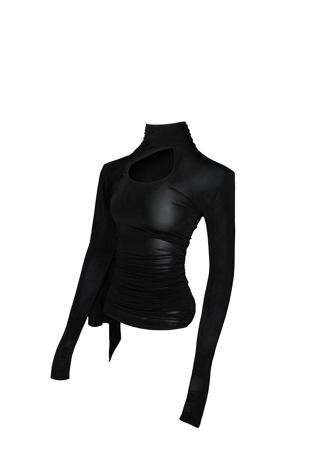 THEREDTHREAD / ザレッドスレッド】S asymmetric drape tops