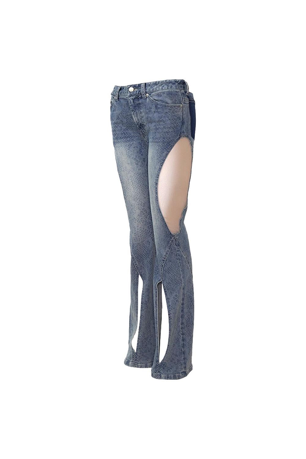 THEREDTHREAD / ザレッドスレッド】S cutting denim 3 lace