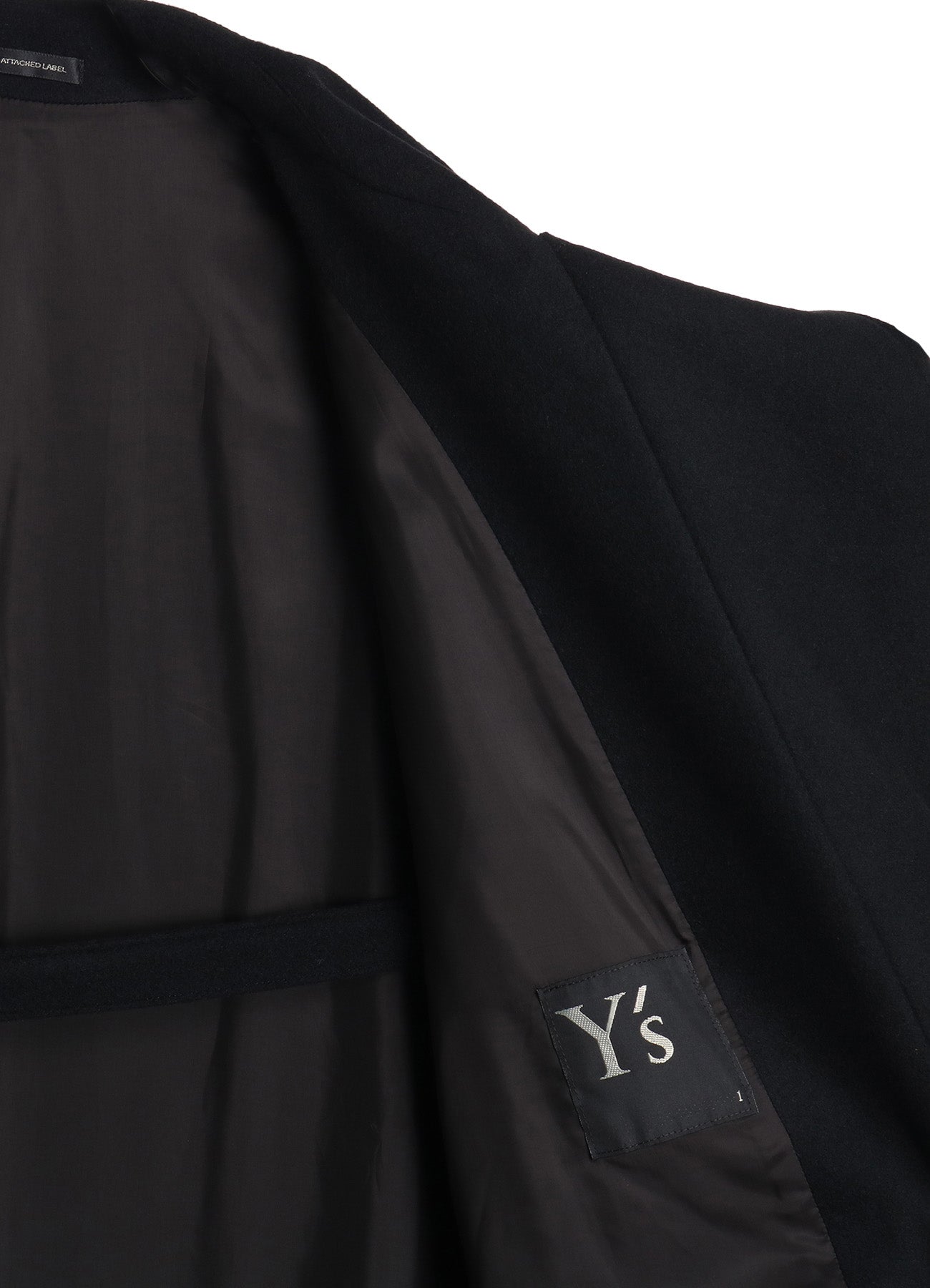 WOOL SINGLE MOSSER LEFT W FACING COAT – THE SHOP YOHJI YAMAMOTO