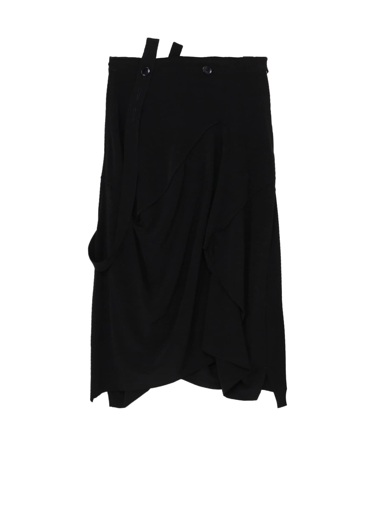 CREPE DE CHINE SQUARE SKIRT(FREE SIZE Black): Ground Y｜THE SHOP