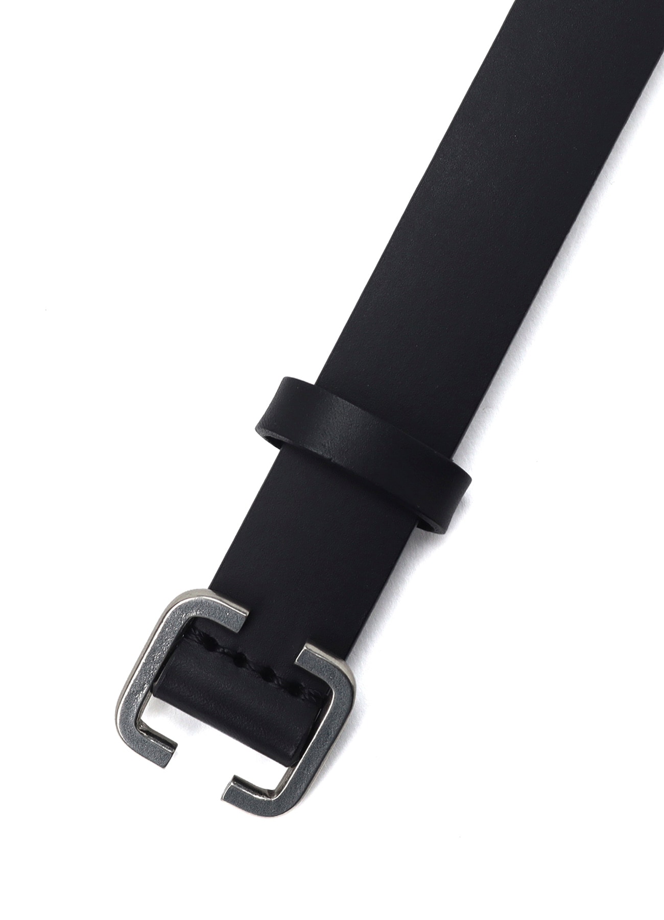 MATT SOFT OIL LEATHER LONG LENGTH BELT(FREE SIZE Black): Yohji