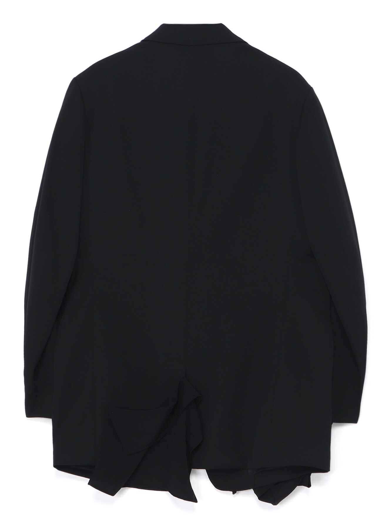 WOOL GABARDINE LEFT SIDE DRAPED JACKET(S Black): Vintage｜Special