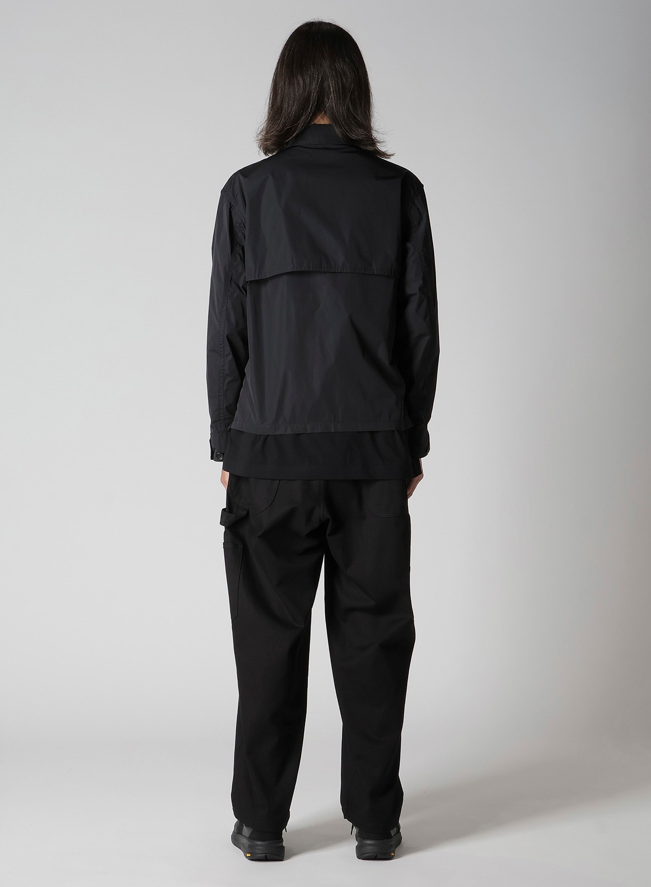 NYLON TAFFETA CHAIN STITCH SHIELD BLOUSON(S Black): Y's for men