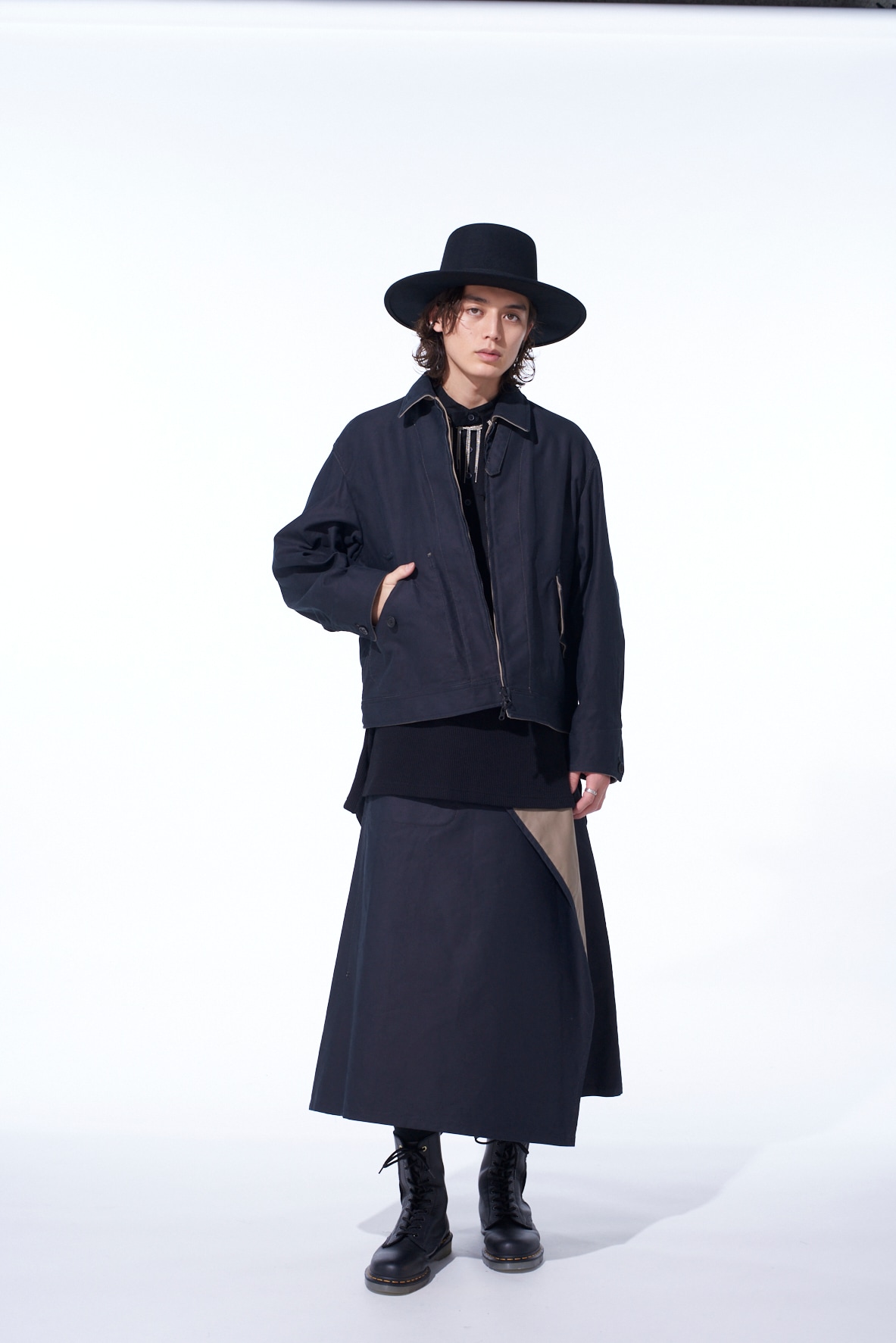 MOLESKIN REVERSIBLE SWING TOP JACKET(S Black): S'YTE｜THE SHOP