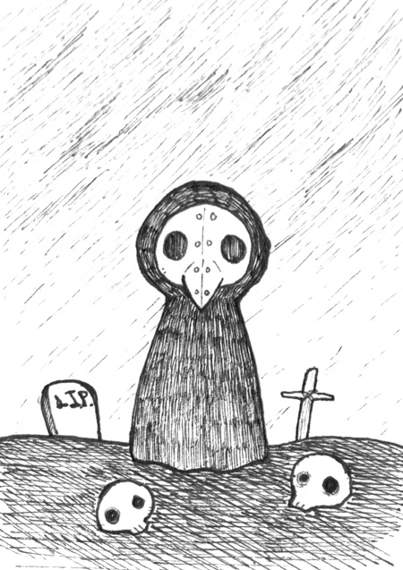 縦長ミニ原画ペストマスク | Gin ｜インテリア絵画 アートの専門通販