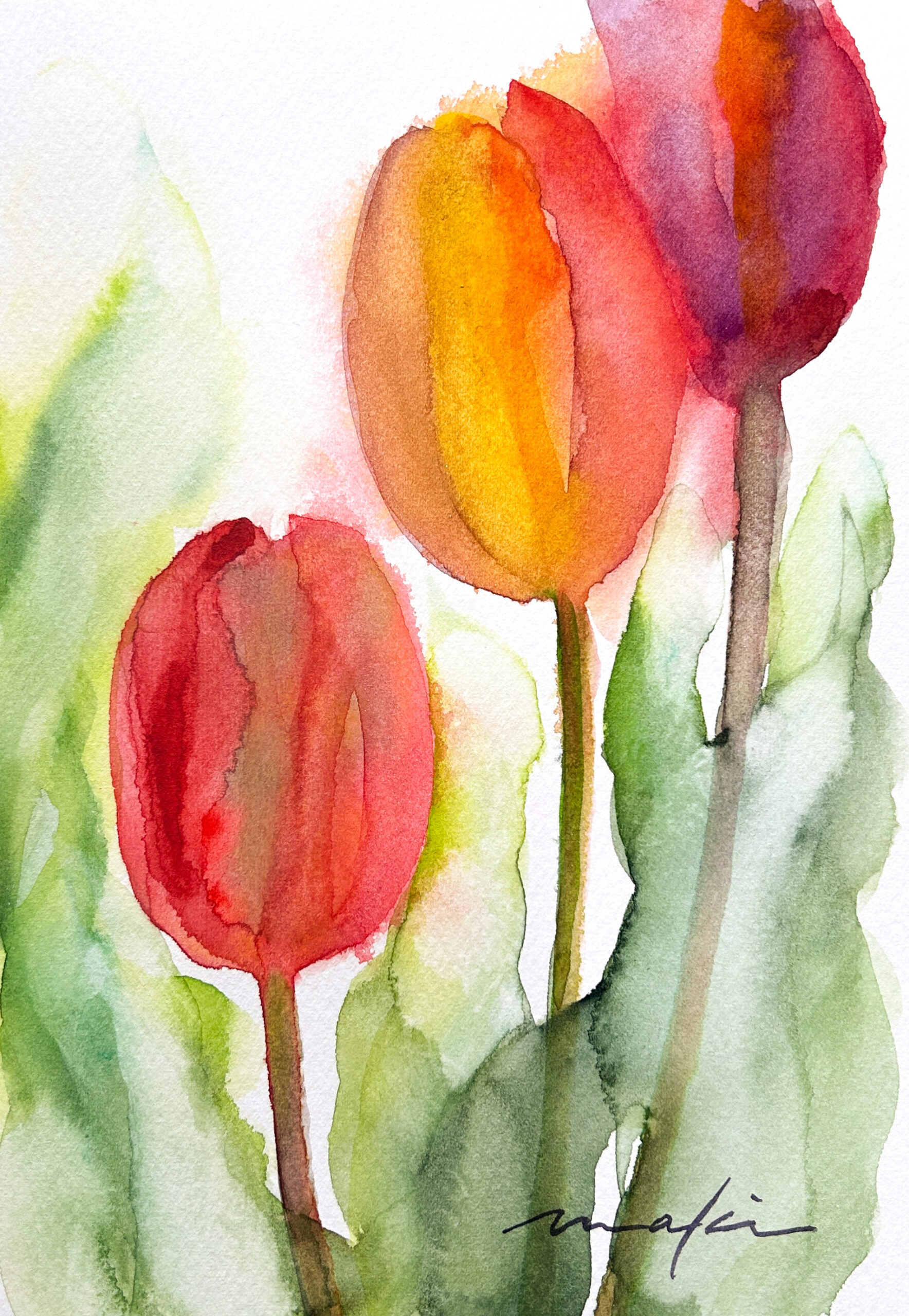 チューリップ | Maki Miyagawa ｜インテリア絵画 アートの専門通販