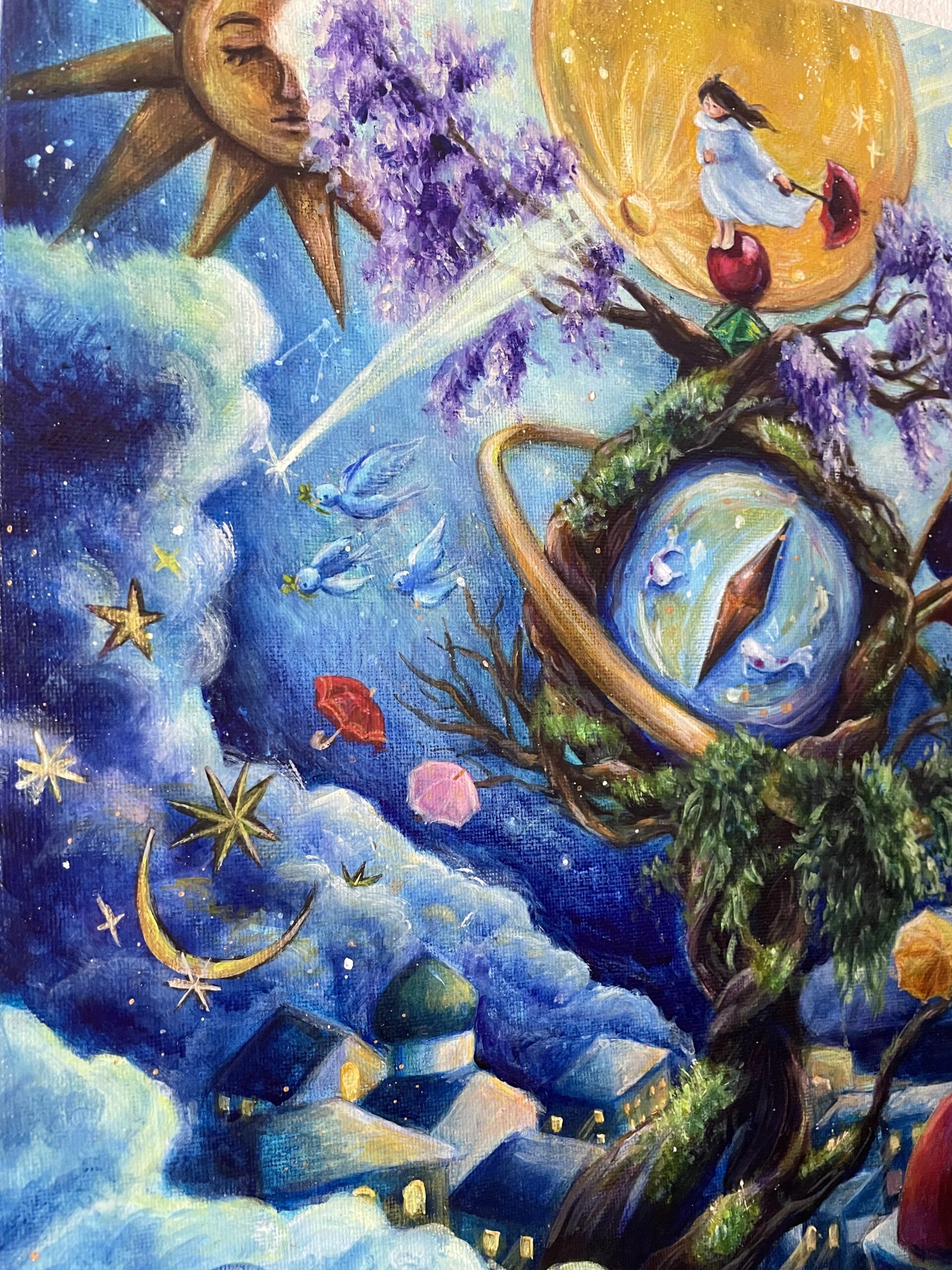 アクリル原画】 月夜に夢をみる少女のストーリー〜月音〜 | 棉月 水