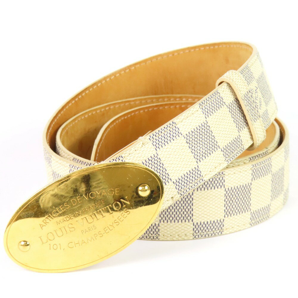 楽天市場】ルイ・ヴィトン ダミエ アズール サンチュール ベルトの通販