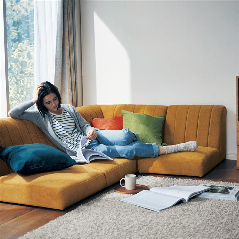 ゆったり眠れるカバーリングローソファー 「グレー」 ◇ 2人掛けワイド