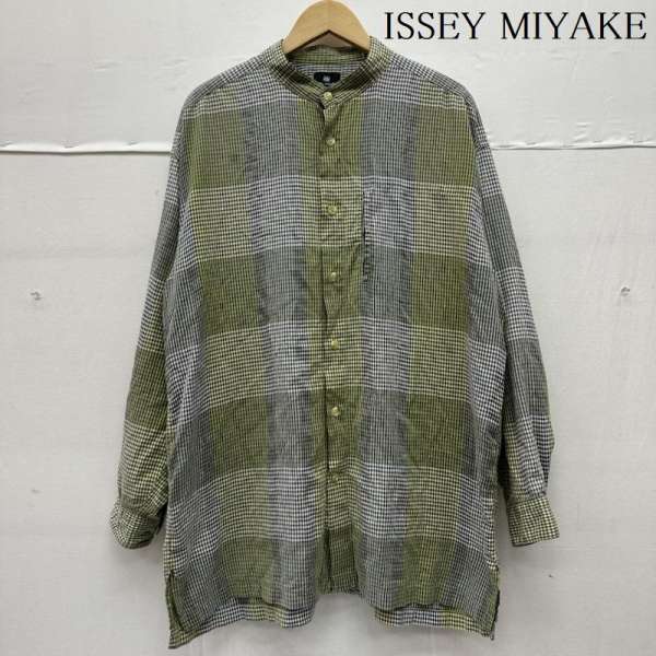 ISSEY MIYAKE イッセイミヤケ カジュアルシャツ M コットン100% ISSEY