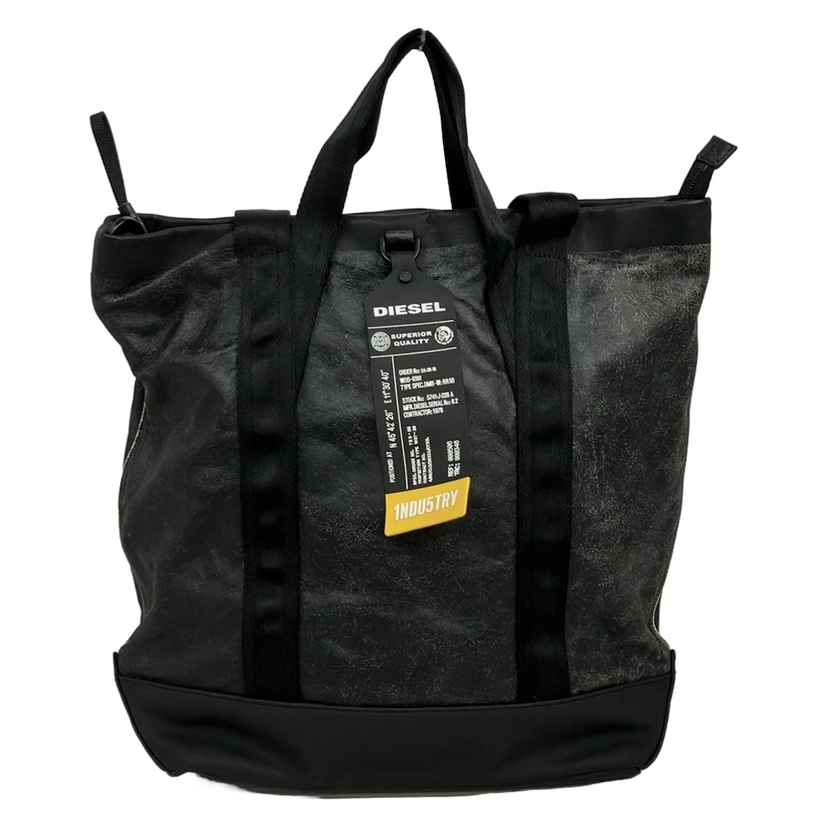 もも ⭐️ディーゼル トートバッグ ナイロン レザー 大容量 A4サイズ