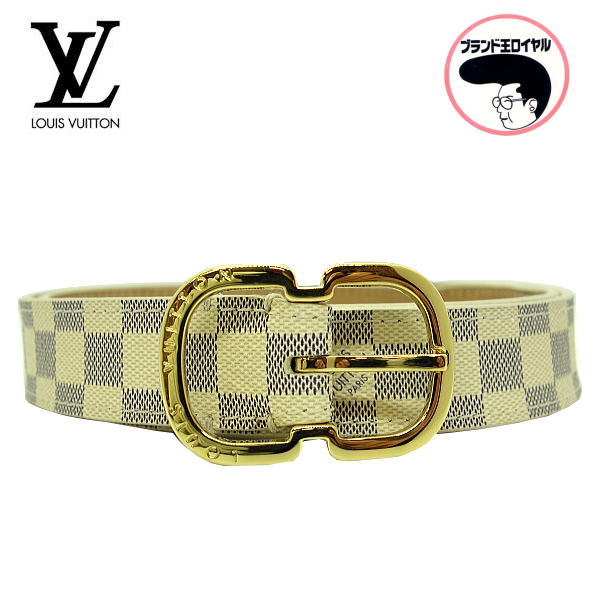 楽天市場】ルイ・ヴィトン ダミエ アズール サンチュール ベルトの通販